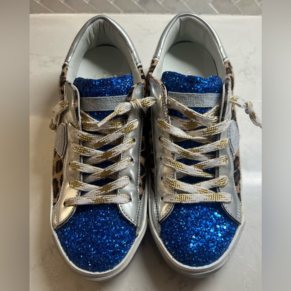 Philippe Model Paris PRSX leather low-top womens sneakers size 38.